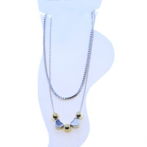 Toptan Gümüş Renk Asansör Sf Küre Kalp Küre Kalp Küre Çelik Halhal - 3467