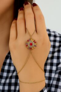 Toptan Altın Renk Yuvarlak Güneş Mix Çelik Şahmeran - 3553