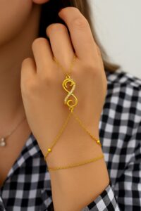 Toptan Altın Renk Sonsuzlıuk Çelik Şahmeran - 3559