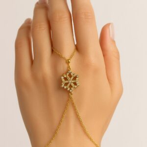 Toptan Altın Renk Kar Tanesi Çelik Şahmeran - 3572