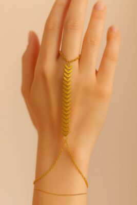 Toptan Altın Renk Kılçık Çelik Şahmeran - 3513