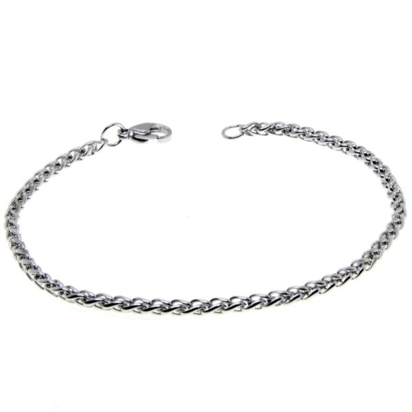 Toptan Gümüş Renk Chavin Angelus Lufigo Unisex Erkek Çelik Zincir  Çelik Bileklik - 2803 - Görsel 2