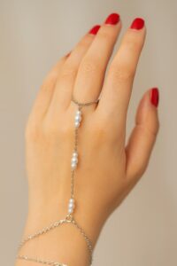 Toptan Gümüş Renk 3 İnci Çelik Şahmeran - 3531