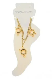 Alternative view of Toptan Altın Renk Asansör Sf 3 Dümen Çelik Halhal - 3486