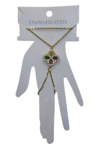 Alternative view of Toptan Altın Renk Yonca Van Clef Çelik Şahmeran - 3518