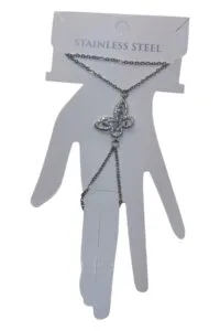 Alternative view of Toptan Gümüş Renk Kelebek Çelik Şahmeran - 3520