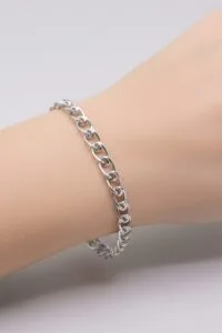 Toptan Gümüş Renk Eski Tilki Model Unisex Bileklik - 2697