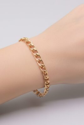 Toptan Altın Renk Eski Tilki Model Unisex Bileklik - 2704