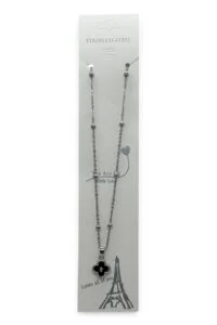 Toptan Gümüş Renk Van Cleef Yonca Siyah Taşlı Model Top Zincir Çelik Kolye - 3802 7 f6593ff9e1214ae08cb2c9228719474f-toptan taki