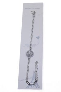 Toptan Gümüş Renk Yuvarlak Beyaz Taşlı Model Ataç Zincir Çelik Bileklik - 3677 8 ff00656c67b1462b9ae1f80b95ba2969-toptan taki