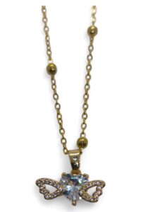 Toptan Altın Renk Beyaz Kalp Taş Kalp Model Top Zincir Çelik Kolye- 3713 10 5dce946e022641a6bafe628b0fd175f5-toptan taki