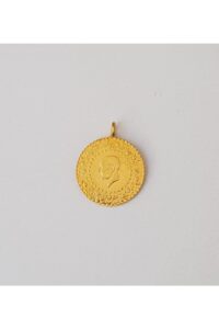 Toptan 22 Ayar Altın Kaplama Kulplu Tarihli Oyun Parası Çeyrek - 201