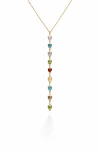 Alternative view of Toptan Altın Renk Sf Kalpli Ye Model Yeni Sezon Çelik Kolye - 3822