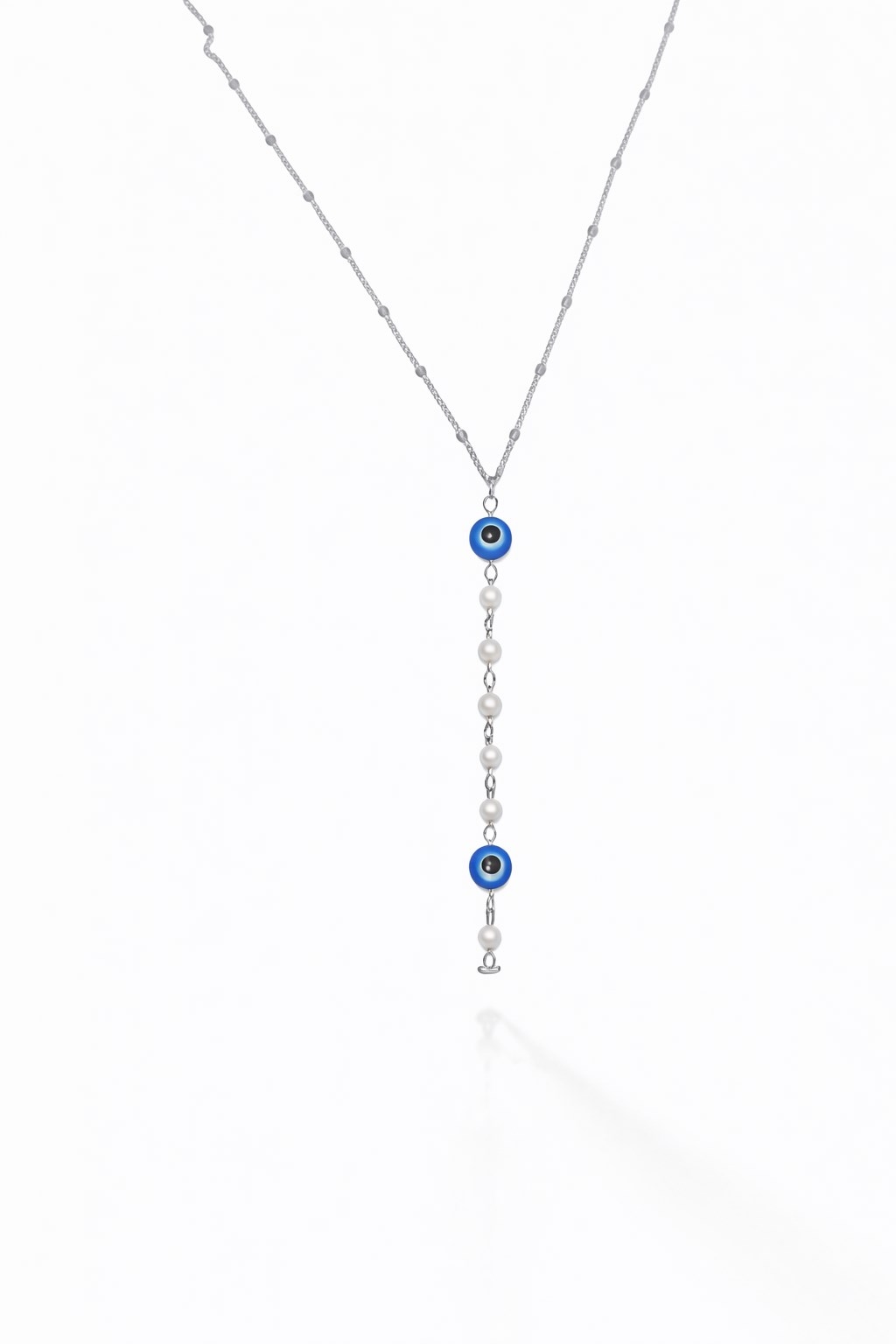 Toptan Gümüş Renk Ezme Zincir Nazar Göz İnci Oval Ye Model Çelik Kolye - 3841 4 Toptan Gümüş Renk Ezme Zincir Nazar Göz İnci Oval Ye Model Çelik Kolye - 3841 - Görsel 2