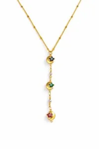 Alternative view of Toptan Altın Renk Ezme Zincir Ay Yıldız Ye Model Yeni Sezon Çelik Kolye - 3827