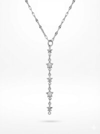 Toptan Gümüş Renk Dudak Zincir Yıldız Ye Model Yeni Sezon Çelik Kolye - 3824