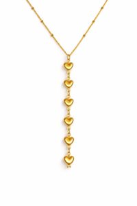 Toptan Altın Renk Ezme Zincir Sıralı Kalp Ye Model Yeni Sezon Çelik Kolye - 3828 5 c59fdbe473904625848f813478985137-toptan taki