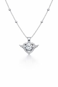 Toptan Gümüş Renk Kanat Kalp Model Top Zincir Çelik Kolye - 3847 5 bd599919f3b44731b17e956a30dde868-toptan taki