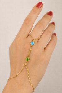 Toptan Altın Renk Yuvarlak Zirkon Taş Çelik Şahmeran - 3870