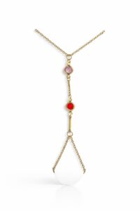 Alternative view of Toptan Altın Renk Yuvarlak Zirkon Taş Çelik Şahmeran - 3870