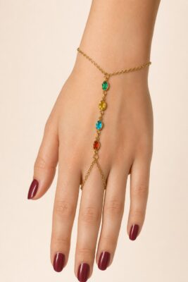 Toptan Altın Renk Oval Zirkon Taş Çelik Şahmeran - 3896