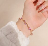 Toptan Altın Renk Pembe Renkli Zirkon Taşlı Lale Çelik Bileklik - 3924 10 Toptan Altın Renk Pembe Renkli Zirkon Taşlı Lale Çelik Bileklik - 3924 - Görsel 4