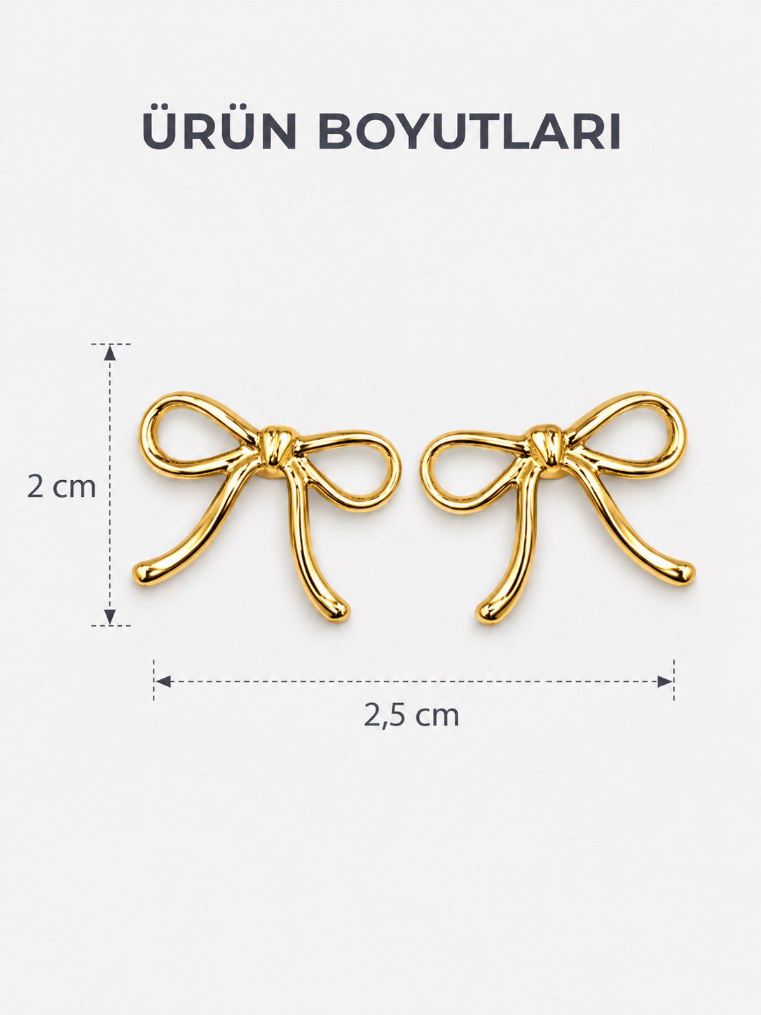 Toptan Altın Renk Kadın Çelik Fiyonk Çivi Çelik Küpe- 3944 5 Toptan Altın Renk Kadın Çelik Fiyonk Çivi Çelik Küpe- 3944 - Görsel 3