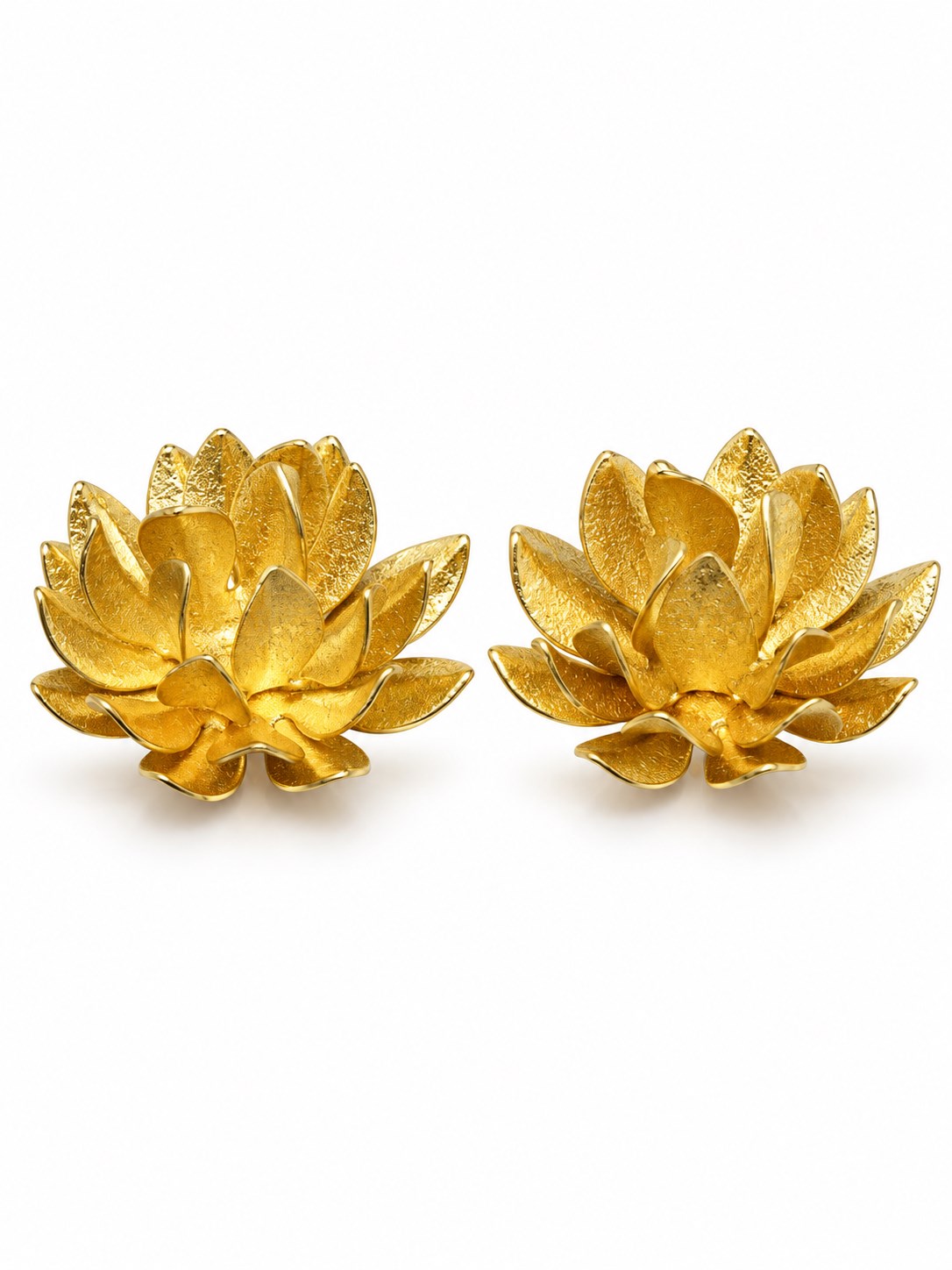 Toptan Altın Renk Lotus Çelik Küpe - 3968 5 Toptan Altın Renk Lotus Çelik Küpe - 3968 - Görsel 3