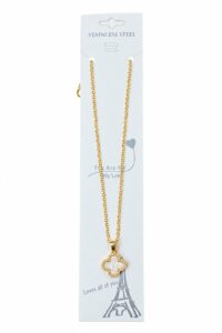 Toptan Altın Renk Beyaz Sedefli Van Cleef Kolye Sf Zincir Çelik Kolye - 3974 7 Toptan Altın Renk Beyaz Sedefli Van Cleef Kolye Sf Zincir Çelik Kolye - 3974 - Görsel 3