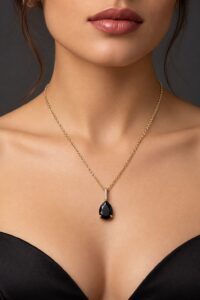 Toptan Altın Renk Sıra Taşlı Siyah Damla Model Sf Zincir Çelik Kolye - 3972 6 Toptan Altın Renk Sıra Taşlı Siyah Damla Model Sf Zincir Çelik Kolye - 3972 - Görsel 2