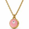 Toptan Altın Renk Pembe Yuvarlak Göz Çelik Kolye - 3983 2 dcb69e49dbd143fd989b6892b46c18ff-toptan taki