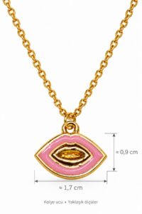 Toptan Altın Renk Pembe Dudak Çelik Kolye - 3987 7 Toptan Altın Renk Pembe Dudak Çelik Kolye - 3987 - Görsel 3